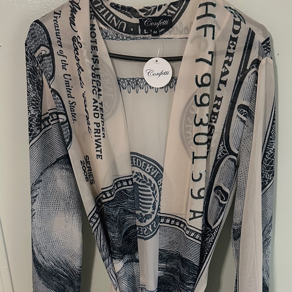 Confetti Money Print Robe